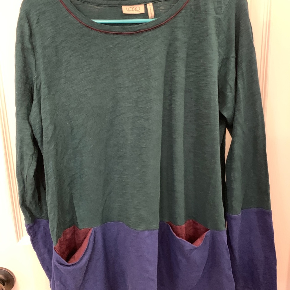 LOGO long sleeve tunic tee